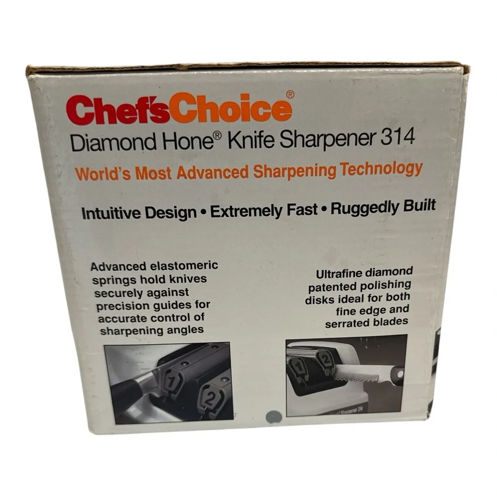 Chef’sChoice 314 Electric Diamond Sharpener White Fine Edge &‎ Serrated Knives